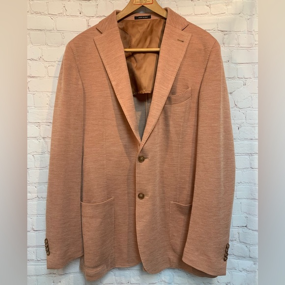 Loro Piana x Saks Fifth Avenue Chiffon Orange Wool Sport Coat Italy 46 L - Picture 6 of 15